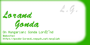 lorand gonda business card